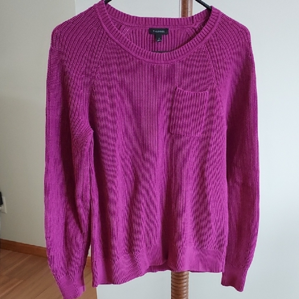 Talbots Women's Fuschia Colored Sweater, Sz SMALL